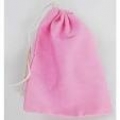 粉红色棉布拉绳袋 E031
