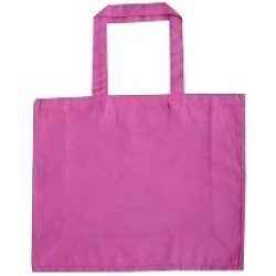 粉红色短手挽棉布袋 CN010