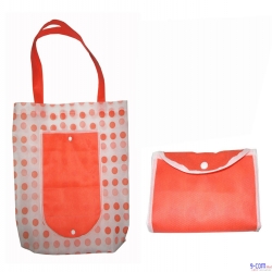 橙色购物折叠包装广告袋 CH014