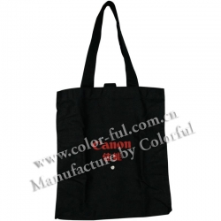 环保黑色平面棉布促销袋 EB017