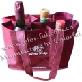 专业手挽加固4支装紫色环保酒袋厂家 EB070
