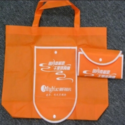 T型简单印刷广州定做折叠购物袋 ED062