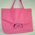 粉红色拉链+小前袋牛津布折叠布袋 DA082